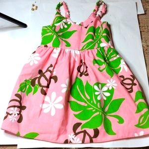 E & K FASHION HAWAII GIRLS TROPICAL SUN DRESS SZ 3/4